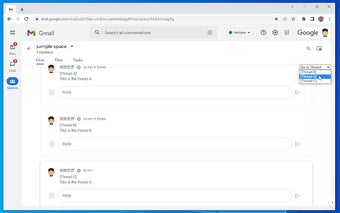 Google Chat Thread Switcher