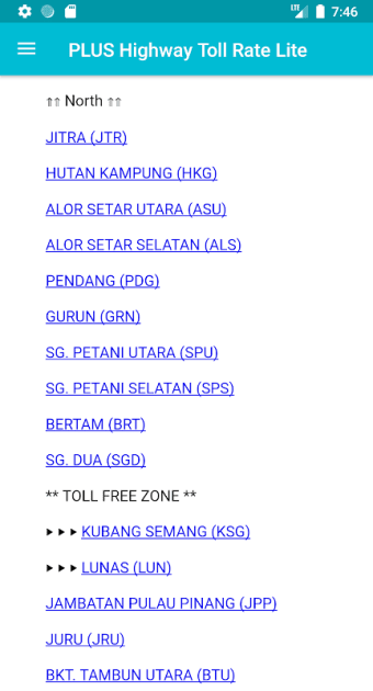 PLUS Highway Rate (Malaysia)
