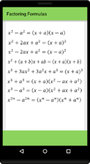 Maths Algebra Formula