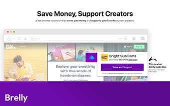 Brelly: Save money, support creators