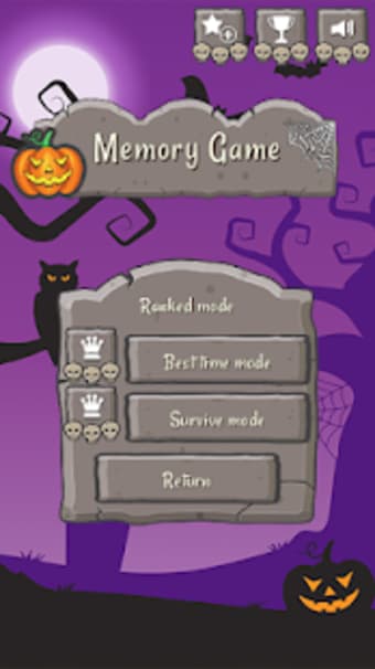 Memory Game Halloween - Match card Brain training