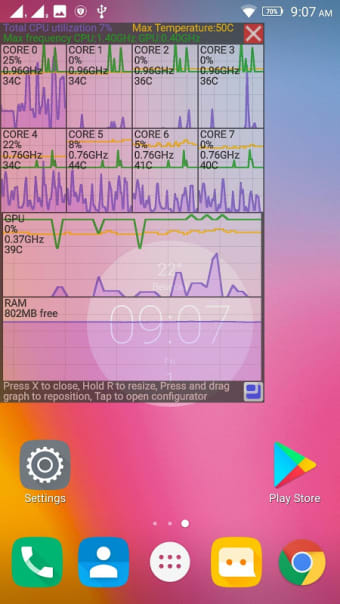 Transparent CPU Monitor