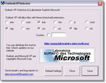 Outlook XP Unlocker