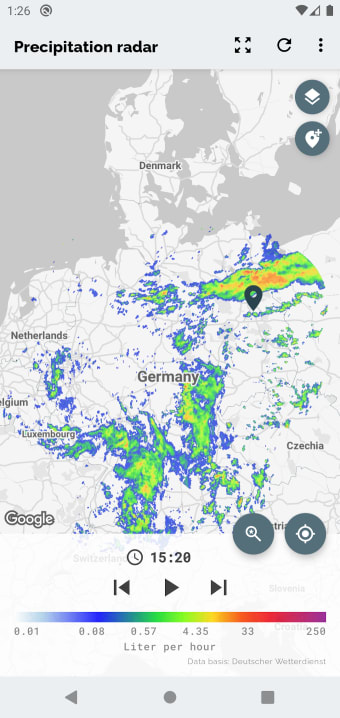 Wetterradar  Rain radar live