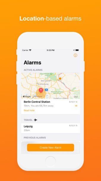 Glarm: Location-based alarms