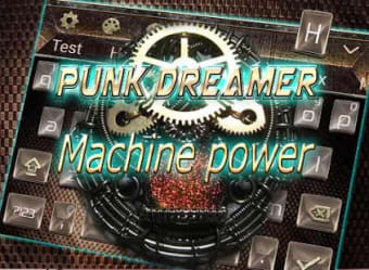Punk Silver Engine Metal Keyboard Theme