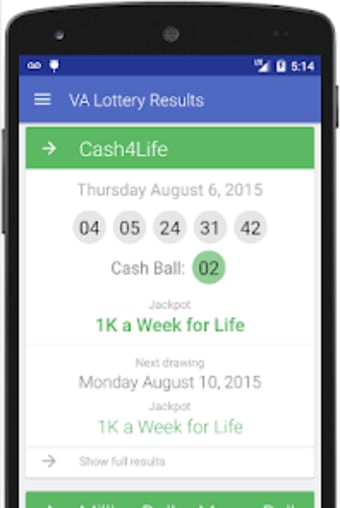 VA Lottery Results