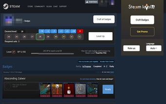 SteamLevelU Extension