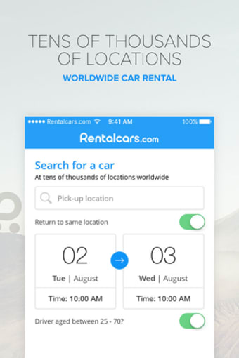 Rentalcars.com Car rental App