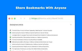 Kenta - Quickly Share Bookmarks With Anyone