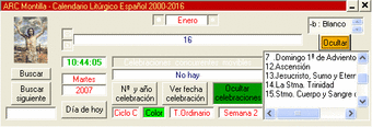 Calendario Litúrgico Español