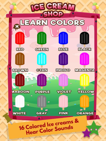 Learning Colours Ice Cream Games - Colors Kids App