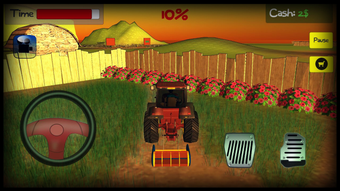 Lawn mowing  harvest 3d Tractor farming simulator