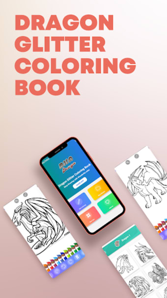 Glitter Dragon Coloring Book