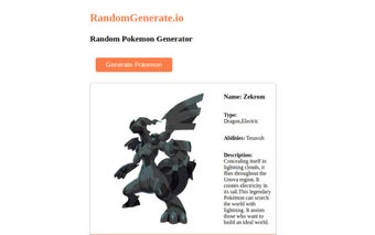 Random Pokemon Generator