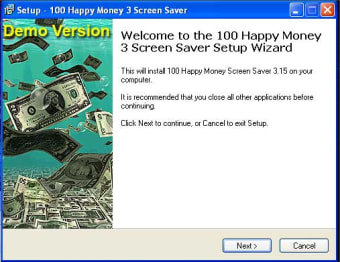 100 Happy Money 3D Screensaver