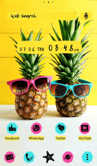 Summer Wallpaper Sunglassed Pineapples Theme