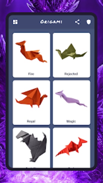 Origami dragons