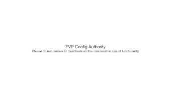 FVP Config Authority