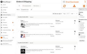 Etsy Email Downloader