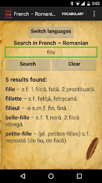 French Romanian Dictionary