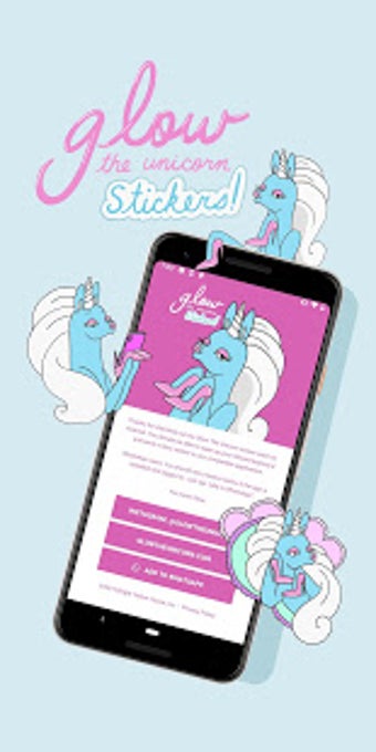 Glow The Unicorn Stickers