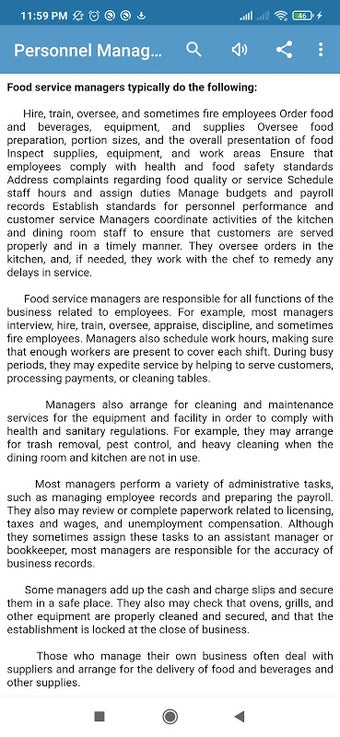 FOOD SERVICE MANAGEMENT