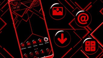 Red Black Amoled Launcher