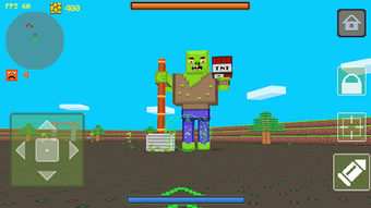 Blocky Tank 3D: noob vs zombie