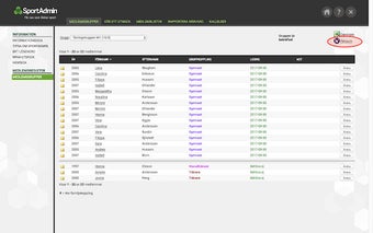 SportAdmin tydliga/Pensum Export