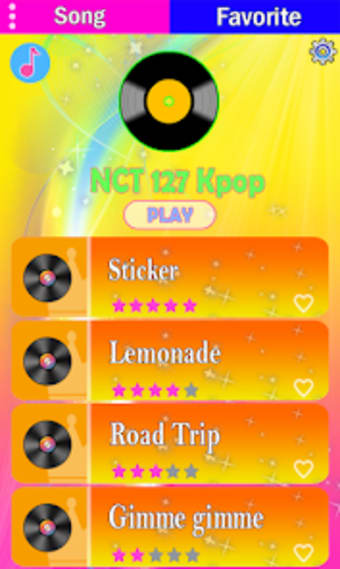 NCT 127 piano Game tiles