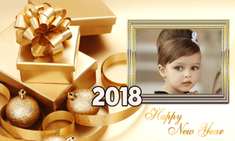 New year 2018 photo frames