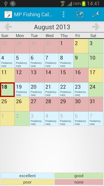 MP Fishing Calendar