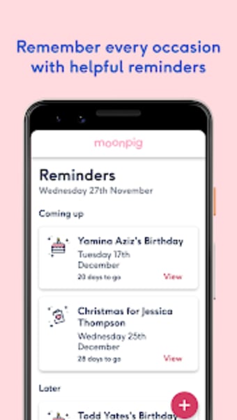 Moonpig: Birthday Card Maker  Gift Shopping App
