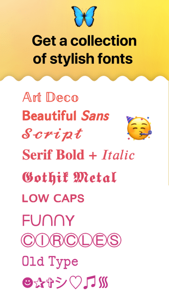 Fonts and Emoji Keyboard