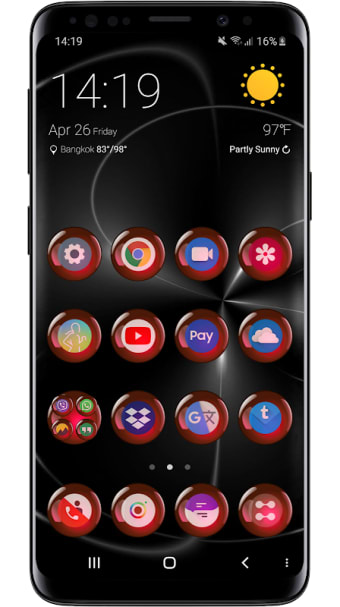 Theme Launcher - Spheres Red