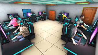 Internet Gaming Cafe Job Sim