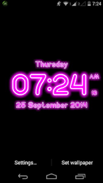 Neon Digital Clock Live Wallpaper Apk Android ダウンロード