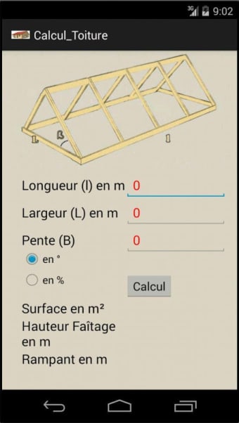 Calcul de surface de toiture