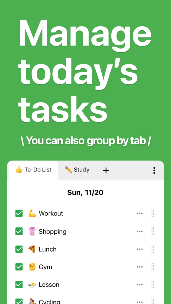 Daily Checklist - Todays ToDo