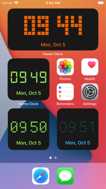 Home screen clock - widgets