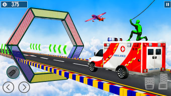 Ambulance Car Stunt Mega Ramp