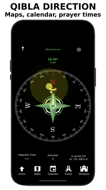 Qibla Finder - Prayer Times