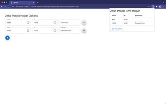 Zoho People Time Helper