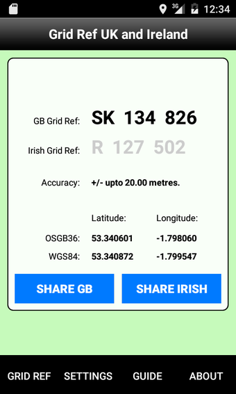 Grid Ref UK and Ireland