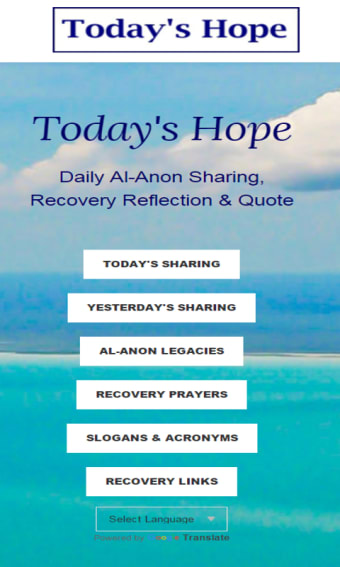 Today's Hope Recovery Sharings
