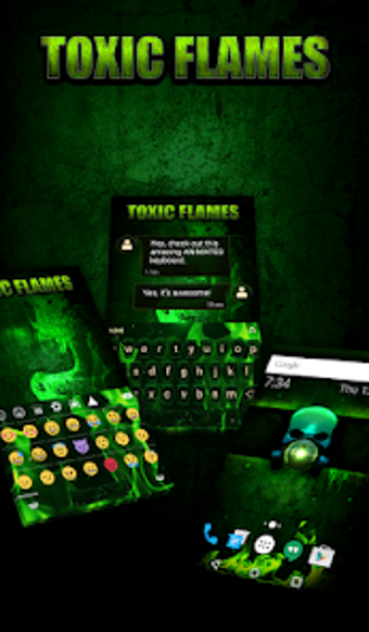 Toxic Flames Animated Keyboard