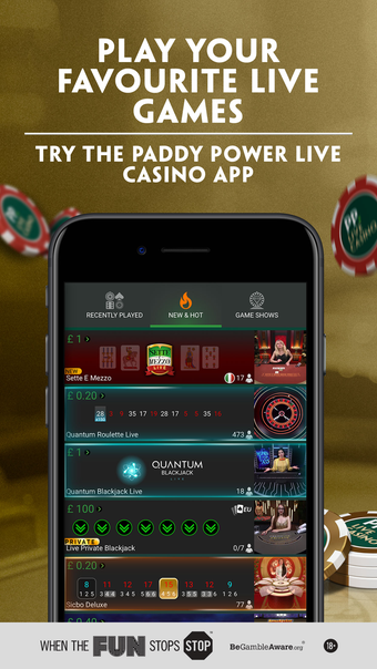 Paddy Power Live Casino