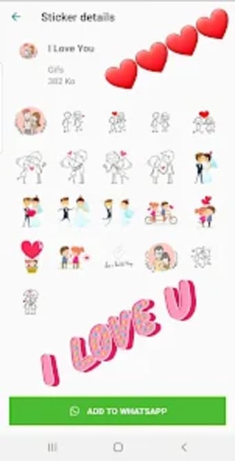 Romantic Love Stickers WAStick