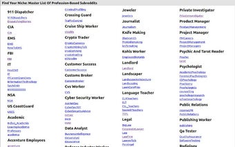 Profession-Based Subreddits